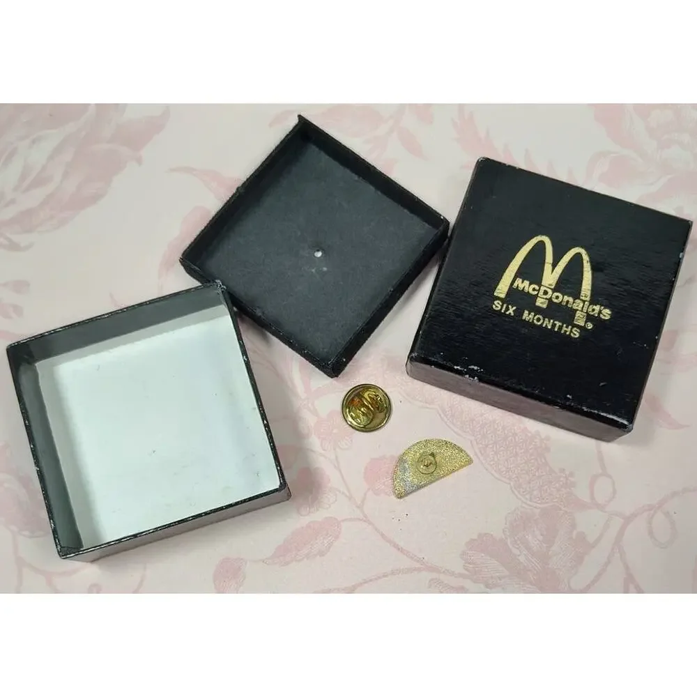 McDonald's 6 Month Employee Service Pin with Box